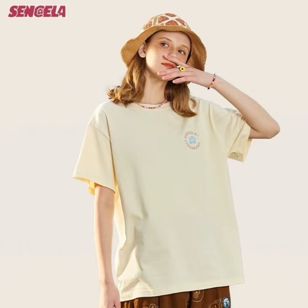 Yellow Cream Bear Graphic Tee